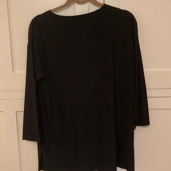 EILEEN FISHER Black top size PS/PP worn once because it is too big for me - Picture 4 of 6